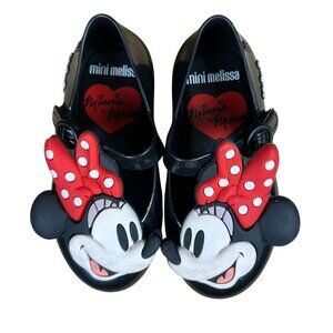 MINI MELISSA x Disney Minnie Mouse Mary Jane Shoes Black Size US 8